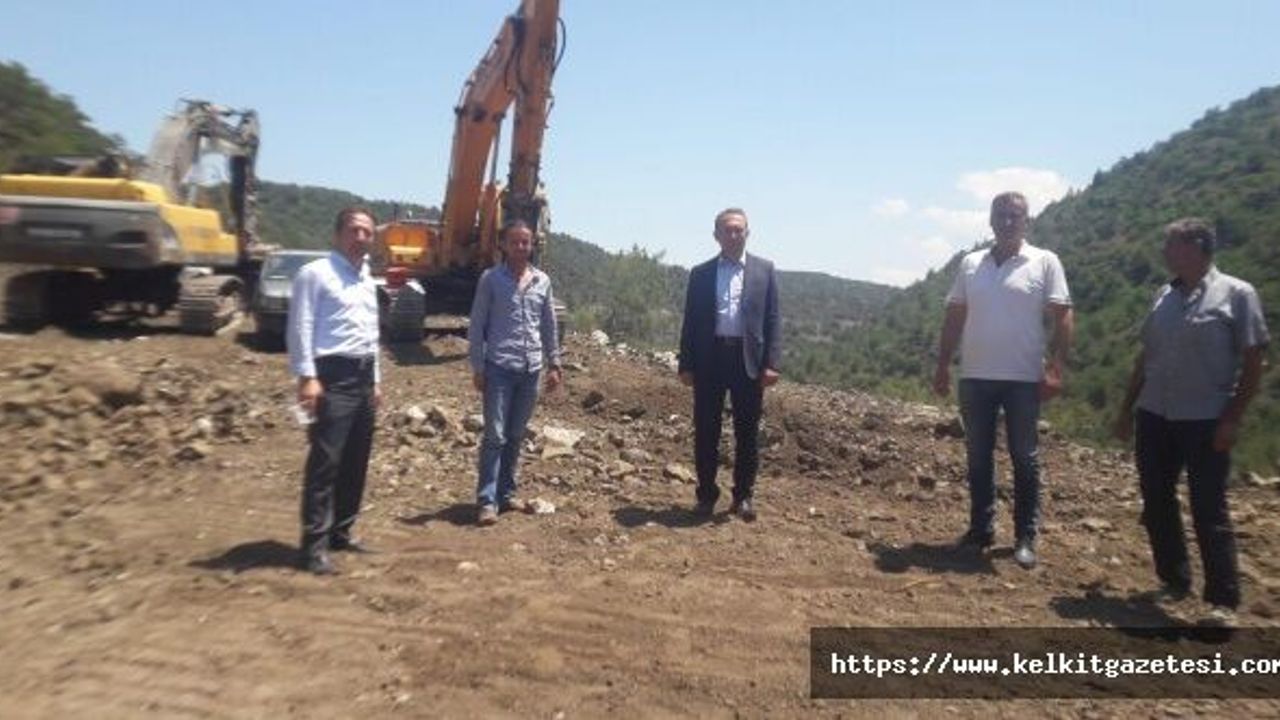 Kaymakam Temiz devam eden baraj yolu çalışmalarını inceledi