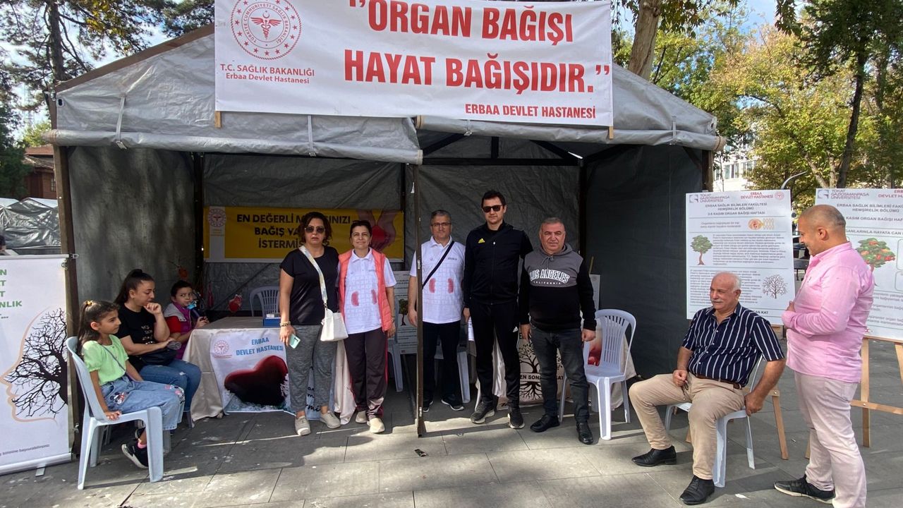Erbaa'da Organ Bağışı Bilgilendirme Standı Açıldı