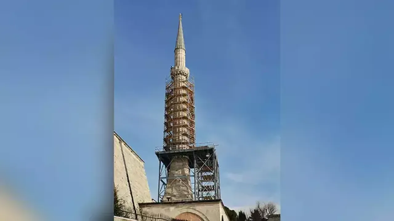 Ayasofya 2'nci Bayezid Minaresi'nde restorasyon