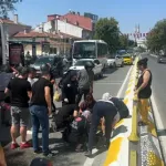 Minibüsle Çarpışan Motosiklet Sürücüsü Yaralandı