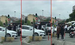 Eyüpsultan’da Trafikte Bıçaklı Kavga Kamerada