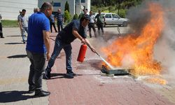 TOGÜ’de Yangın Söndürme Tatbikatı Yapıldı
