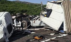 Elazığ-Bingöl Karayolunda Kamyon ile TIR Çarpıştı : TIR’ın Kupa Kısmı Koptu