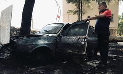 Otomobilde Çıkan Yangın, Ağaçlara Sıçradı