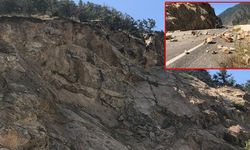 Artvin-Şavşat Kara Yolunda 'Kaya' Tehlikesi; Dağcılar Temizlik İçin İş Başında