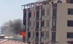 Gaziantep’te Ağır Hasarlı Binada Yangın Çıktı