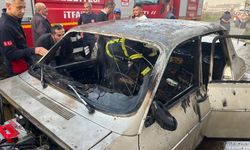 Erbaa'da Otomobil Alev Alev Yandı
