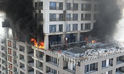 45 Katlı Rezidans İnşaatında Yangın Çıktı