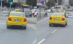 Üsküdar'da Takside Tehlikeli Şekilde Tesisat Borusu Taşıyan Sürücüye Ceza