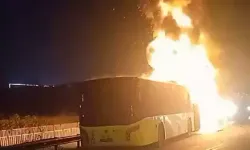 Bahçelievler Basın Ekspres Yolu'nda İETT Otobüsü Alev Alev Yandı