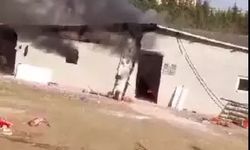 İşçilerinin Kaldığı Prefabrik Yatakhanede Yangın Çıktı