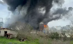 Beykoz'da Fabrika Alev Alev Yanıyor