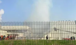 Manisa'da Kağıt Fabrikasının Bahçesinde Yangın