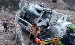 Denizli'de boya yüklü kamyon şarampole devrildi: 1 ölü, 1 yaralı