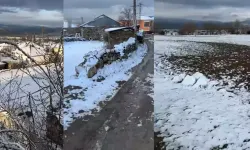 Sivas'ta Nisan Ayında Kar Yağdı