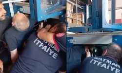 Paketleme Makinesine Sıkışan İşçi, 1 Saatlik Çalışmayla Kurtarıldı