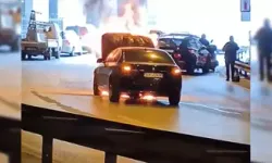 Çağlayan Tüneli'nde Otomobil Alev Alev Yandı