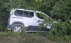 Doğanyurt Köyünde Kontrolü Kaybeden Araç, Yoldan Çıktı