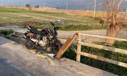 Güveçli Köyünde Yoldan Çıkan Motosiklet Dere Yatağına Düştü