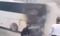 Tur Otobüsü Başakşehir'de Alev Alev Yandı