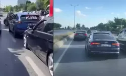 Düğün Konvoyundaki Araçlar Yol Kapattı