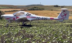 Tekirdağ'da Eğitim Uçağı, Tarlaya Zorunlu İniş Yaptı