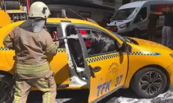 Şişli'de Takside Yangın: Yolcusunu Son Anda İndirdi