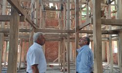 Erbaa Müftüsü Bekir Ertürk Cami İnşaatında İncelemelerde Bulundu