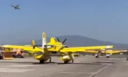 Kuzey Makedonya'daki Yangına 2 Uçak Ve 1 Helikopter Gönderildi