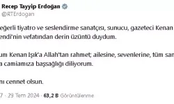 Cumhurbaşkanı Erdoğan'dan Kenan Işık İçin Taziye Mesajı