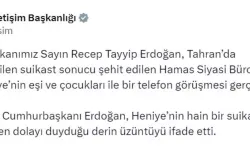 Cumhurbaşkanı Erdoğan, Haniye'nin Ailesiyle Görüştü