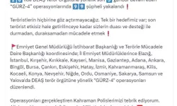 26 İlde DEAŞ Terör Örgütüne Yönelik 'Gürz-4' Operasyonu: 99 Gözaltı