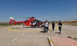 Kalp Krizi Geçirdi, Ambulans Helikopterle Hastaneye Yetiştirildi