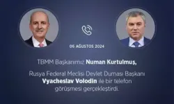 TBMM Başkanı Kurtulmuş, Rusya Federal Meclisi Devlet Duması Başkanı Volodin İle Görüştü