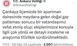 Ankara'da Doğal Gaz Kaynaklı Patlama: 1 Ölü