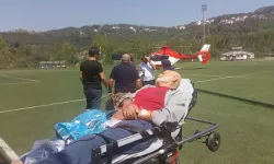 Mide Kanaması Geçiren Hasta, Ambulans Helikopterle Sevk Edildi