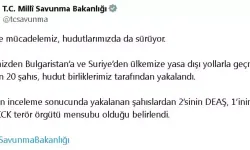 MSB: Hudut Birlikleri Tarafından 20 Kişi Yakalandı, 3'ü Terör Örgütü Üyesi