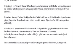 Bakan Bolat: Türkiye İmalat Sektörü İhracat İklimi Endeksi 51,3'e Yükseldi