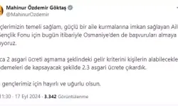 Bakan Göktaş: Aile ve Gençlik Fonu İçin Osmaniye'den Başvurular Alınmaya Başlanıyor