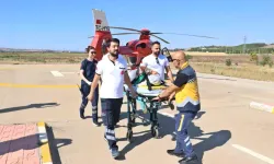 Başına Demir Düşen Yaralı, Ambulans Helikopterle Diyarbakır’a Sevk Edildi