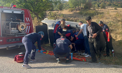 Erbaa'da Freni Patlayan Otomobil Takla Attı: Bir Kişi Araçta Sıkıştı