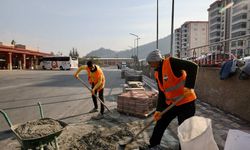 Tokat Otogar Çevresinde Kaldırım ve Yol Çalışmaları Hızla Sürüyor