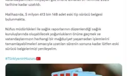 Eski Tip Sürücü Belgelerinin Yenileme Süresi 31 Temmuz 2025'e Kadar Uzatıldı