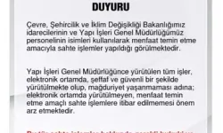 Çevre, Şehircilik ve İklim Değişikliği Bakanlığı'ndan 'Dolandırıcılık' Uyarısı