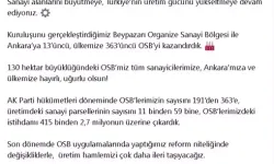 Bakan Kacır: Ankara'ya 13'üncü, Türkiye'ye 363'üncü OSB'yi Kazandırdık