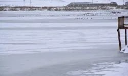 Ulaş Gölü, Soğuk Havanın Etkisiyle Buzla Kaplandı