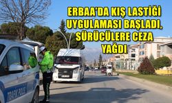 Erbaa’da Kış Lastiği Uygulaması Başladı, Sürücülere Ceza Yağdı