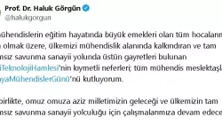 Haluk Görgün’den ‘Dünya Mühendisler Günü’ Mesajı