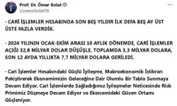 Bakan Bolat: Cari İşlemler Hesabında 5 Yıldır İlk Kez 5 Ay Üst Üste Fazla Verildi