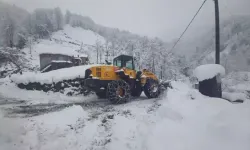 Kar Yağışı Nedeniyle 14 Köy Yolu Ulaşıma Kapandı